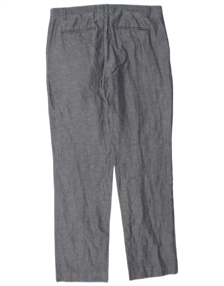 Pantaloni chino dritti da uomo TED BAKER W34 L32 in cotone blu