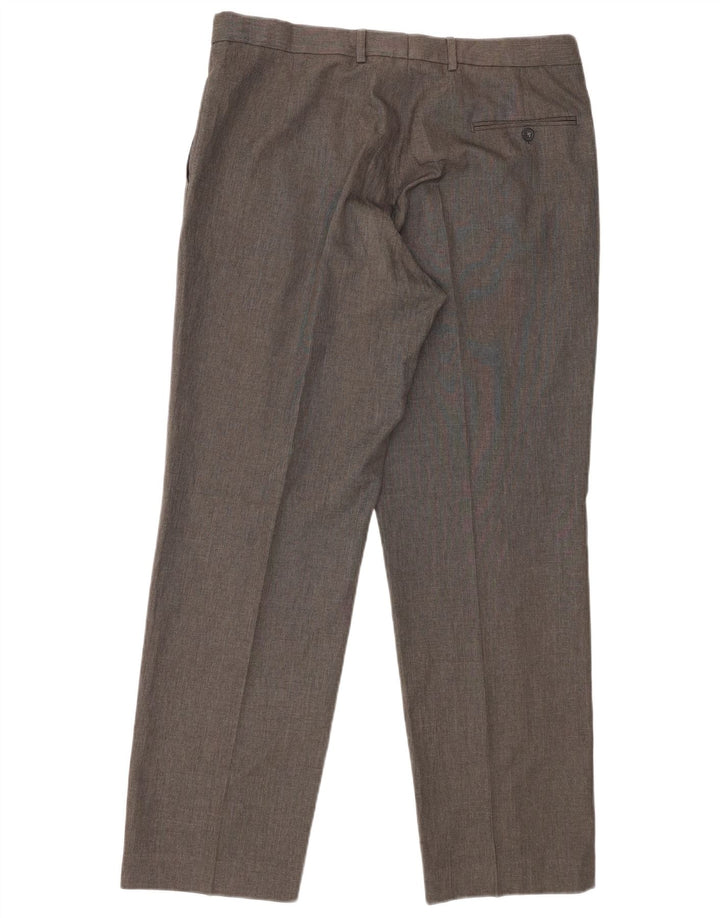 Pantaloni da abito vestibilità regolare Marks & Spencer da uomo W36 L31 poliestere grigio