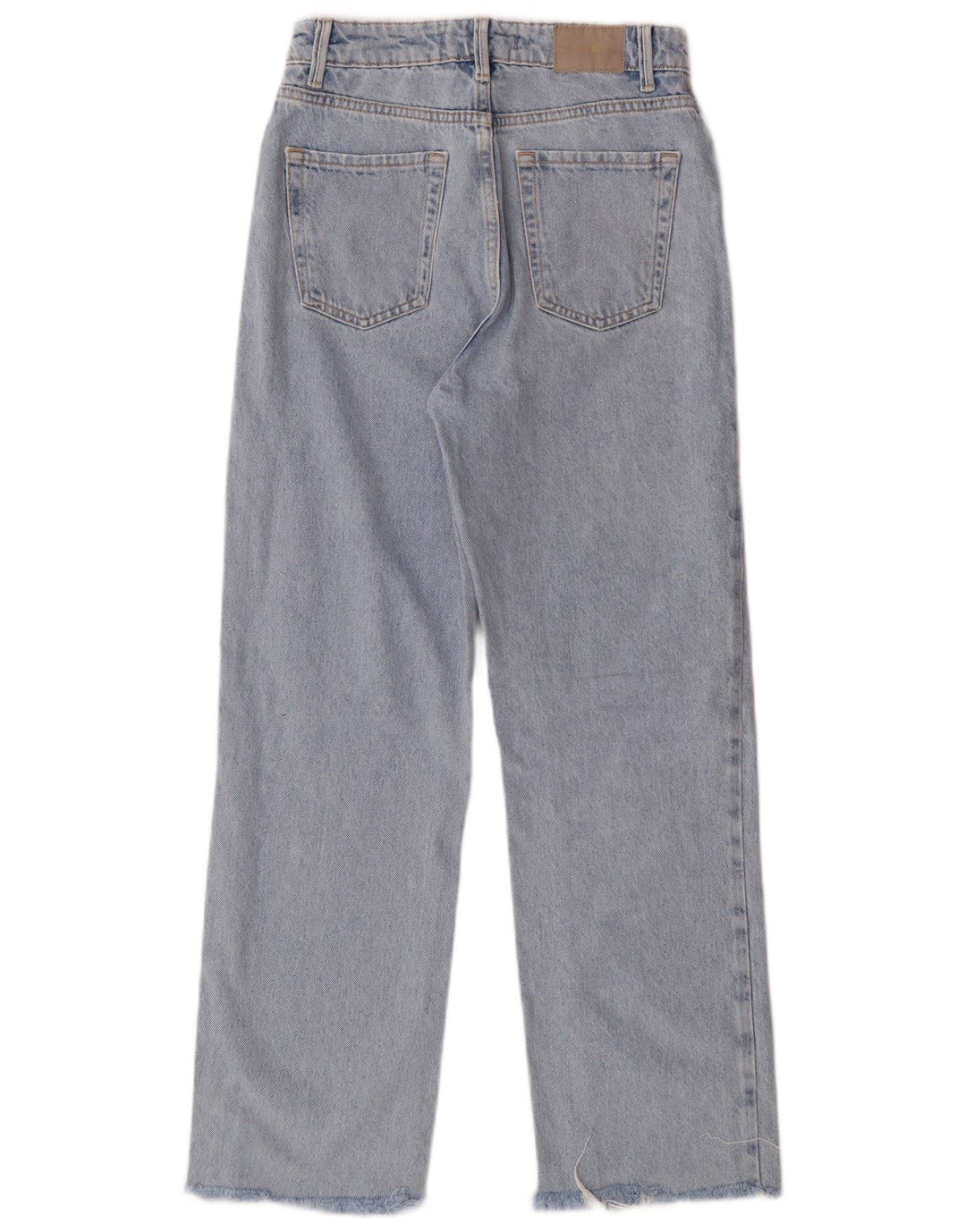 Jeans dritti a vita alta da donna Zara EU 34 2XS W24 L27 cotone blu classico