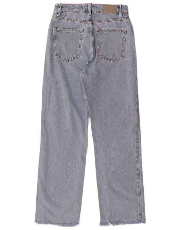 Jeans dritti a vita alta da donna Zara EU 34 2XS W24 L27 cotone blu classico
