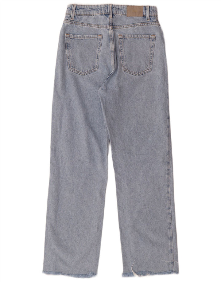 Jeans dritti a vita alta da donna Zara EU 34 2XS W24 L27 cotone blu classico