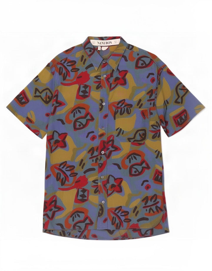 NANI BON Camicia da uomo con motivo astratto taglia 38 15 media multicolore