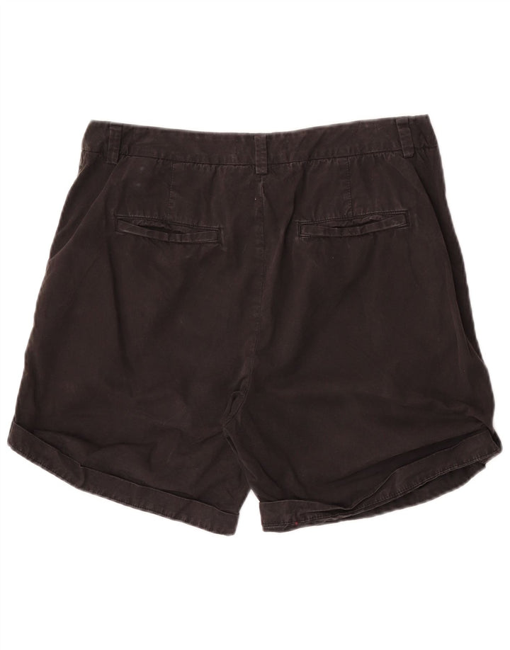 Pantaloncini chino da donna Marks & Spencer UK 12 medi W30 cotone nero