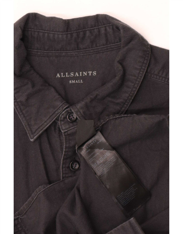 Camicia da uomo All Saints piccola in cotone nero