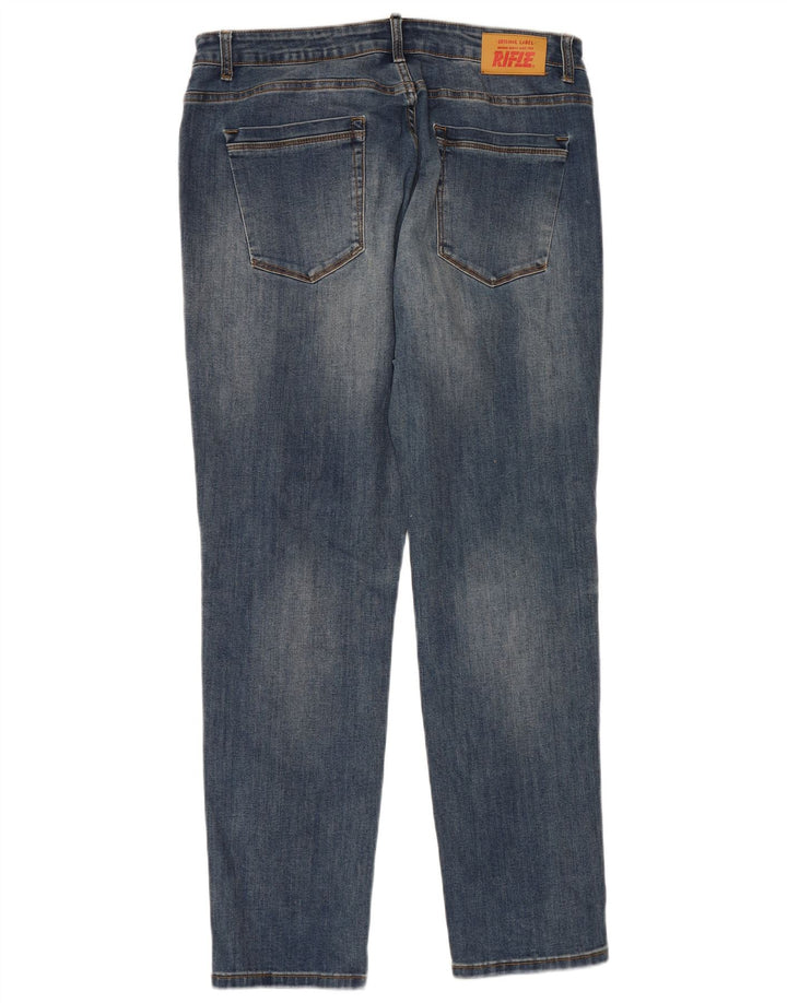 Jeans Slim Uomo Rifle IT 52 XL W38 L32 Blu Cotone