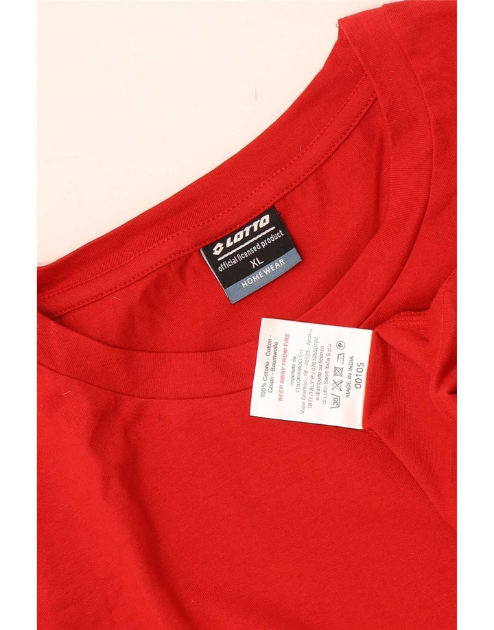 T-shirt da uomo Lotto Top XL rossa in cotone