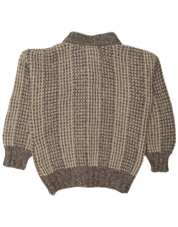 Maglione cardigan da uomo vintage XL grigio