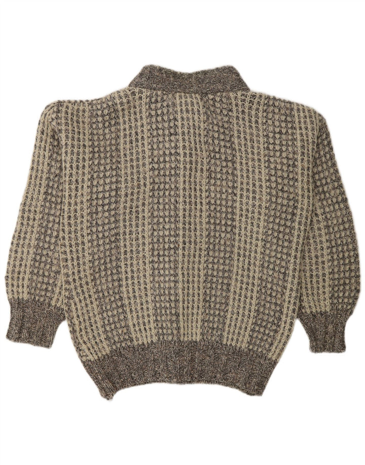 Maglione cardigan da uomo vintage XL grigio