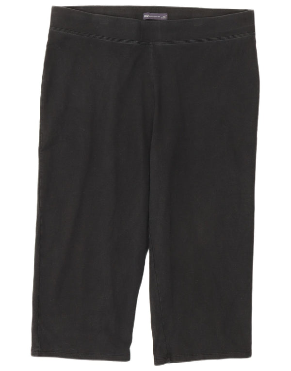 Leggings Capri da donna Marks & Spencer UK 18 XL cotone nero
