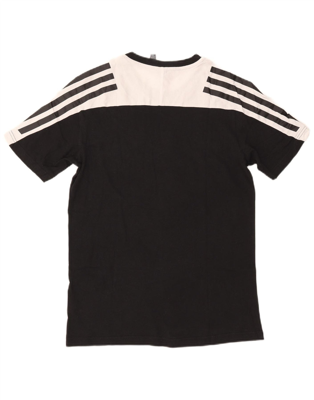 T-shirt da uomo Adidas Top Small nera in cotone color block