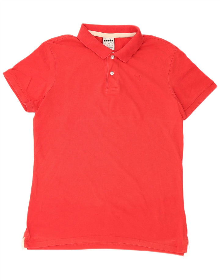 Polo Diadora Uomo Large Rossa In Cotone