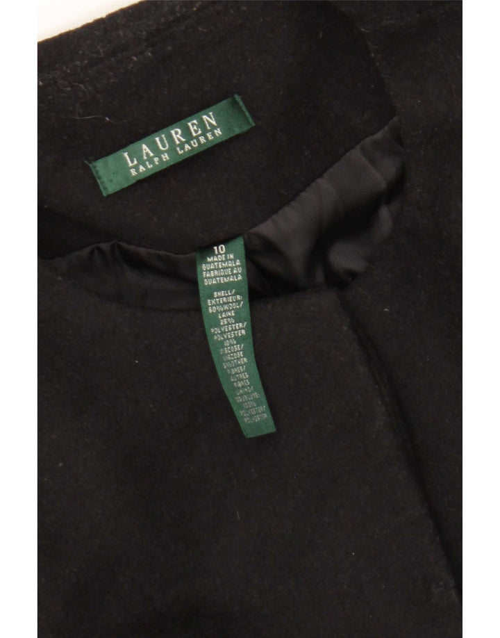 Cappotto da donna Ralph Lauren US 10 grande lana nera