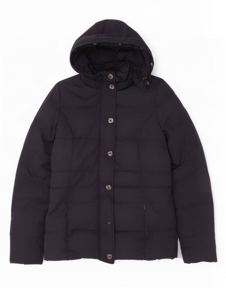 Giacca imbottita con cappuccio da donna Tommy Hilfiger UK 12 medio poliestere blu navy