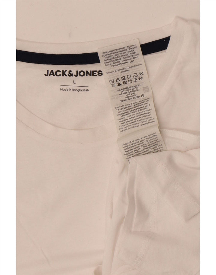 T-shirt da uomo Jack & Jones Top grande in cotone bianco