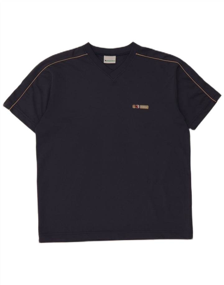 T-shirt uomo Diadora Top Medium Blu Navy Poliestere