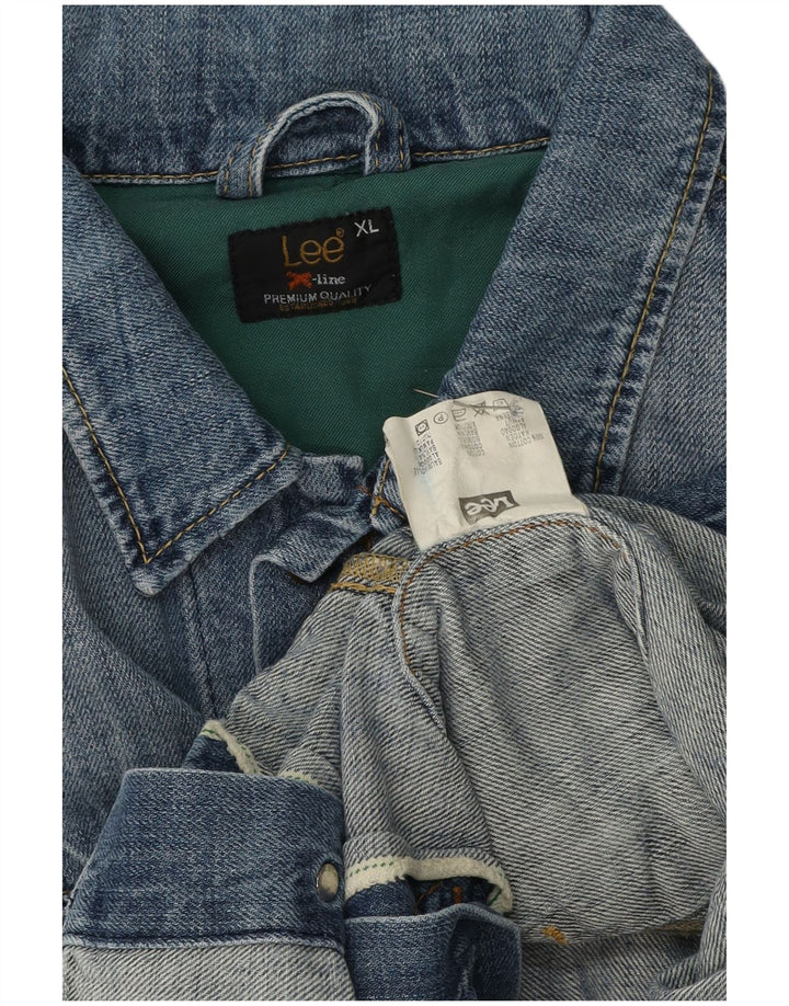 Giacca di jeans slim da uomo Lee UK 42 XL cotone blu