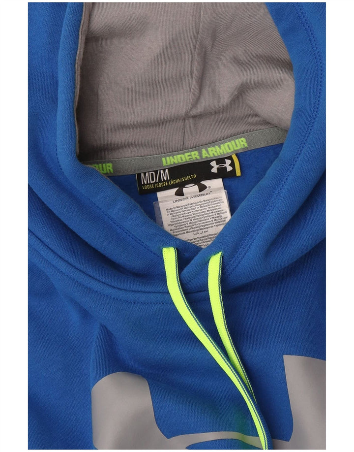 Felpa con cappuccio grafica da uomo Under Armour in cotone blu medio