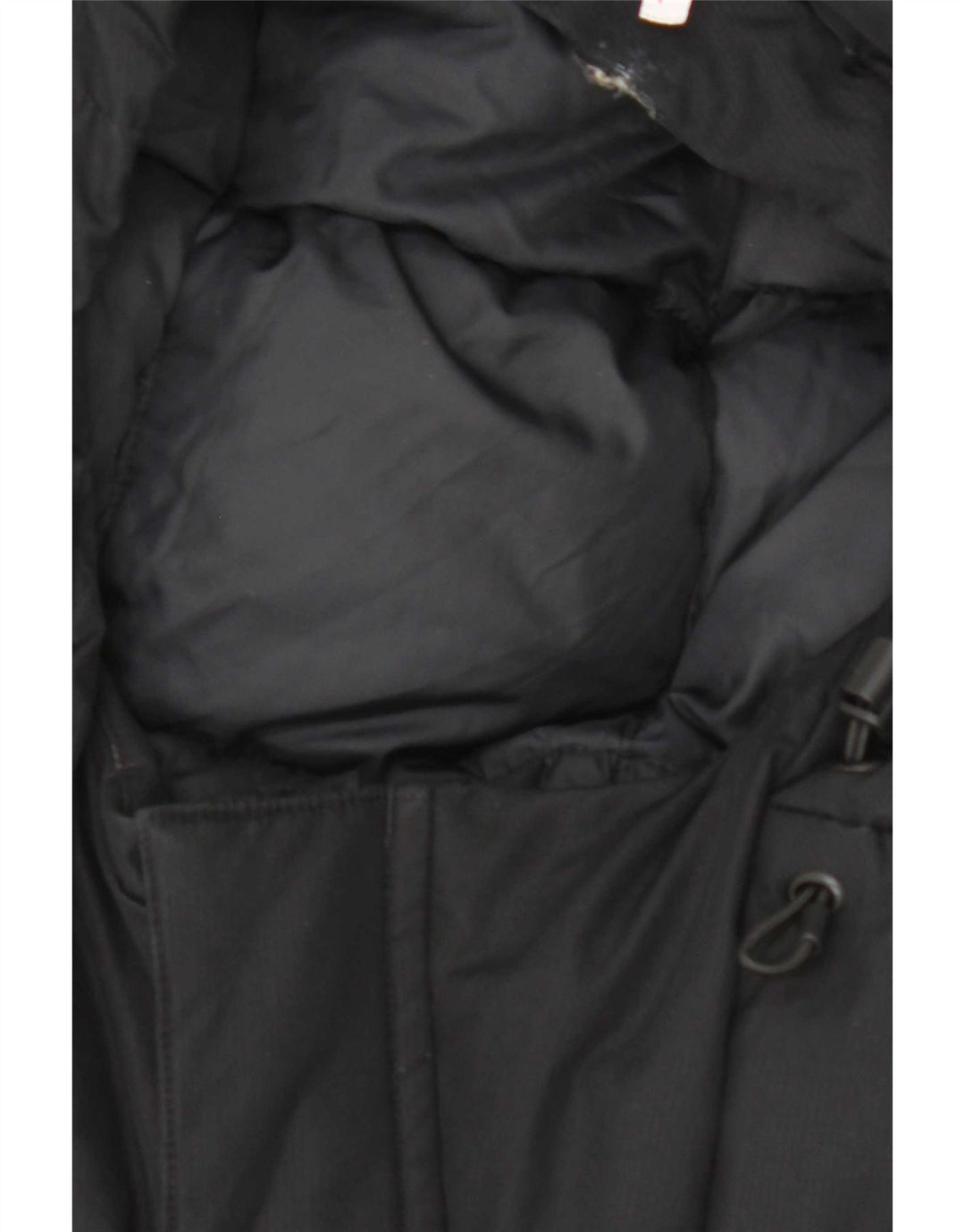 Cappotto imbottito con cappuccio Nike da uomo UK 40 grande poliestere nero
