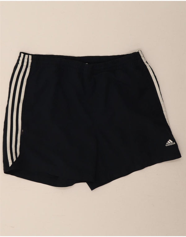Pantaloncini sportivi da uomo Adidas grandi in poliestere nero