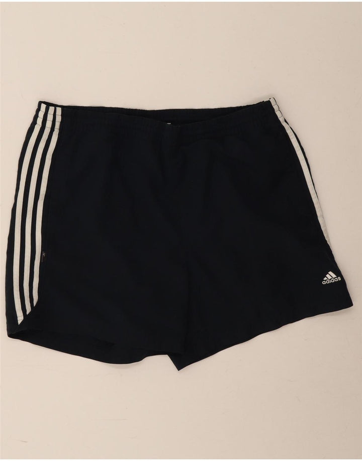 Pantaloncini sportivi da uomo Adidas grandi in poliestere nero
