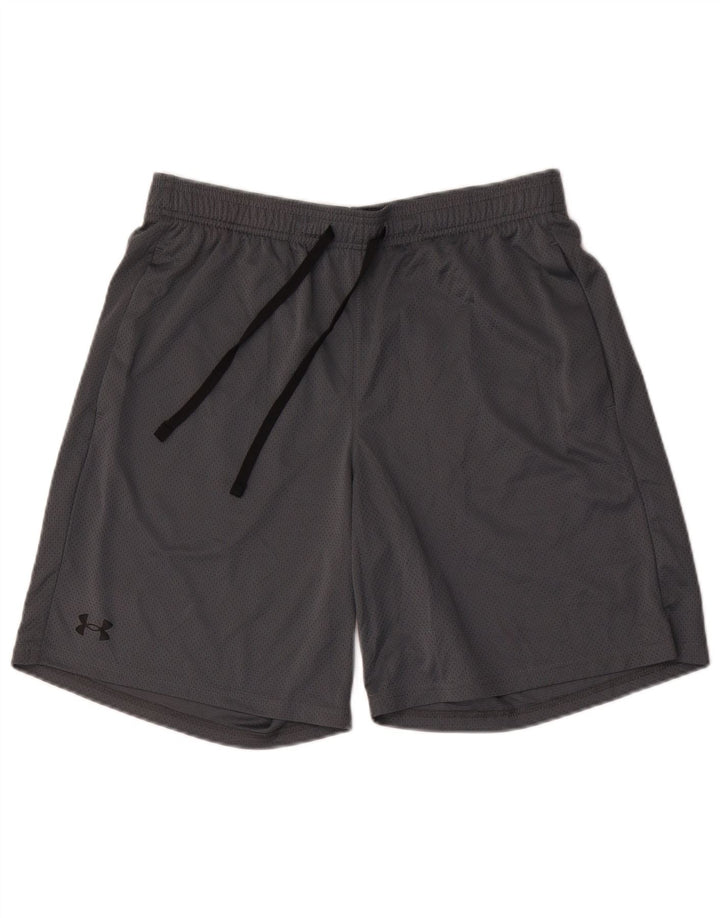 Pantaloncini sportivi da uomo Under Armour grandi in poliestere grigio