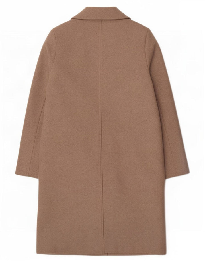Soprabito aperto da donna Zara UK 16 grande poliestere beige