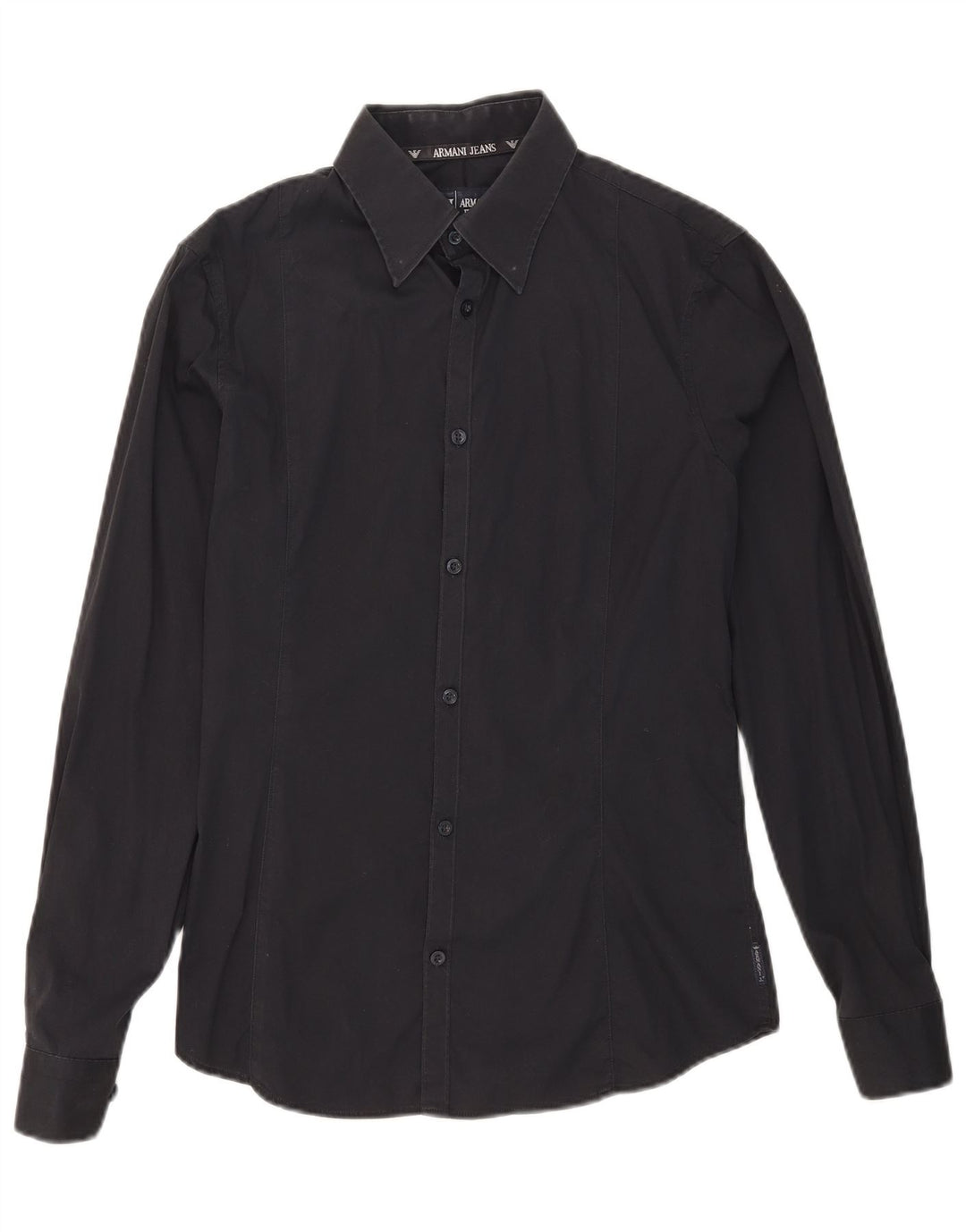 Camicia Armani Jeans Uomo Cotone Medio Blu Navy