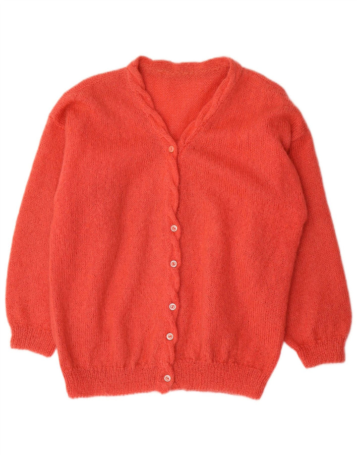 Maglione cardigan da donna VINTAGE UK 18 XL Arancione