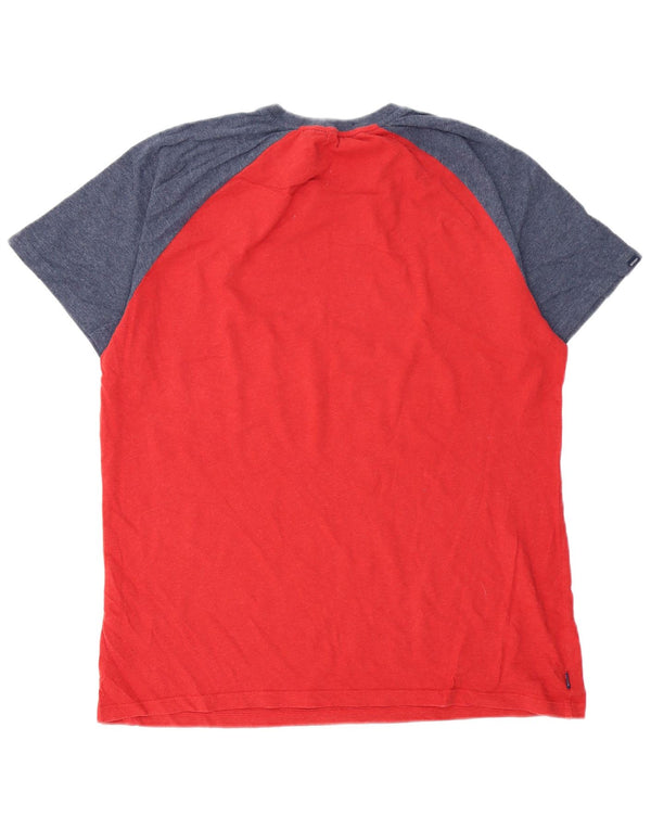 T-shirt da uomo Superdry Top 2XL in cotone color block rosso