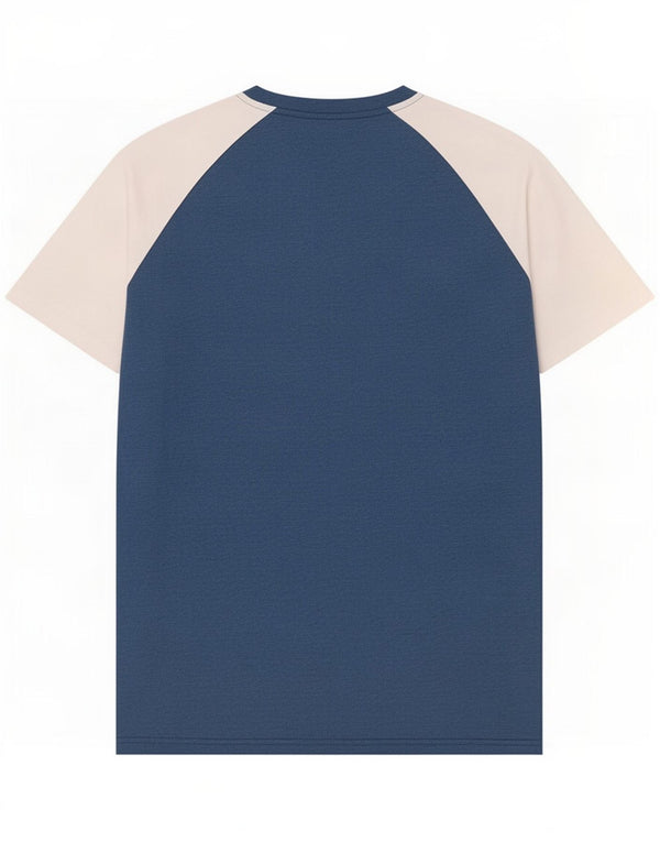 T-shirt da uomo Bench Top XL in cotone color block blu