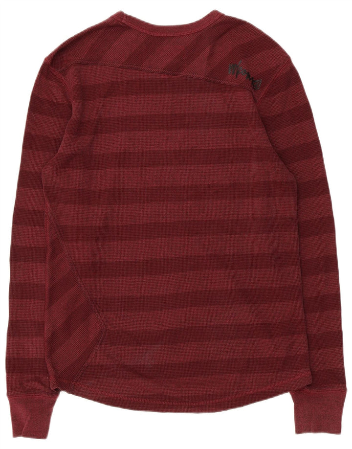 Volcom Top da uomo a maniche lunghe a righe bordeaux medio