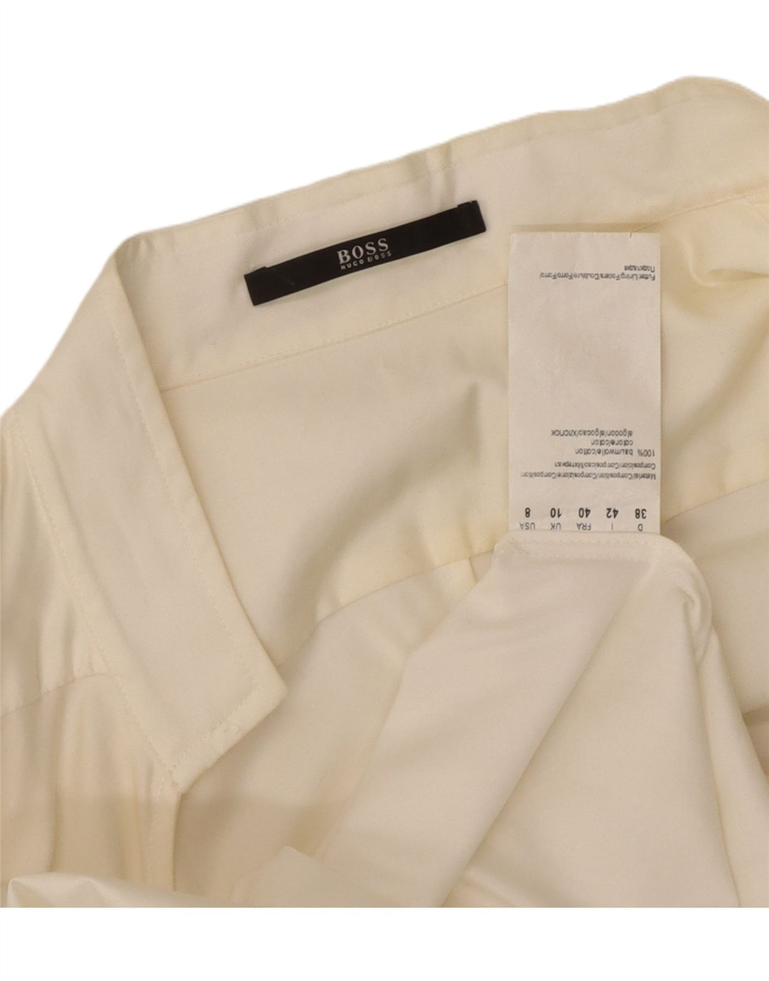 Camicia da donna Hugo Boss UK 10 Piccola Cotone Bianco