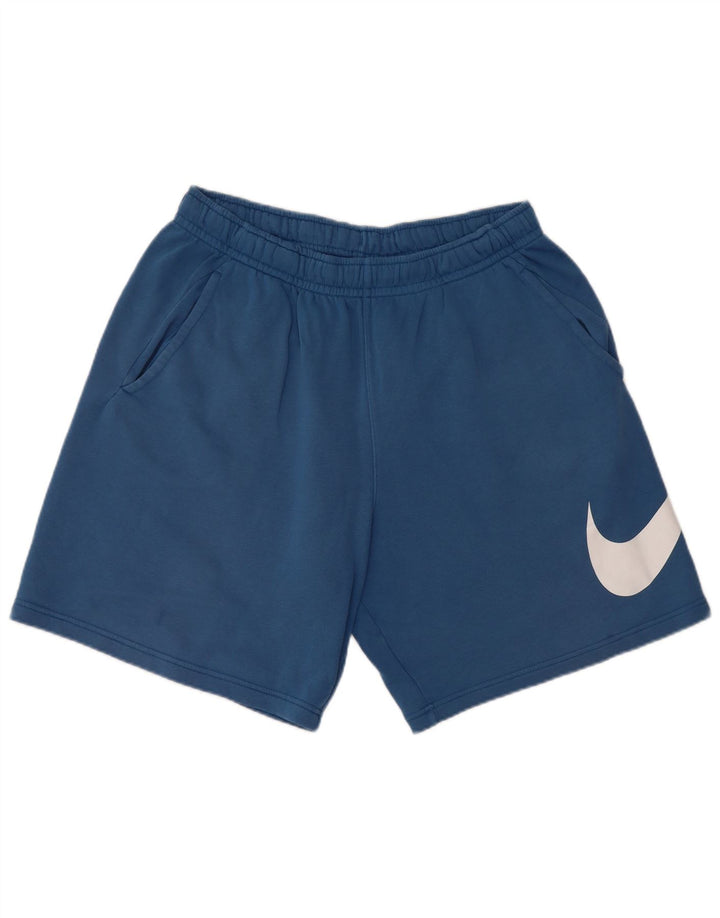 Pantaloncini sportivi Nike da uomo con grafica grande, cotone blu