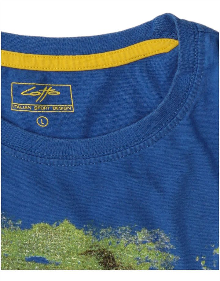 T-shirt grafica da uomo Lotto Top grande blu