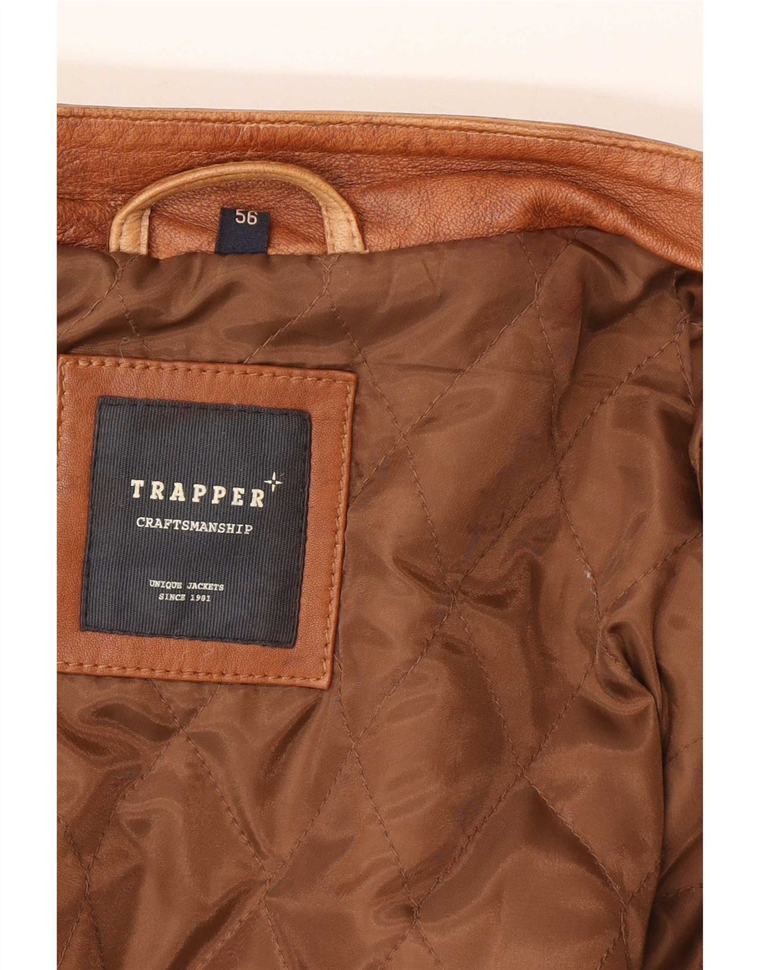 Giacca in pelle da uomo Trapper IT 56 3XL Pelle marrone