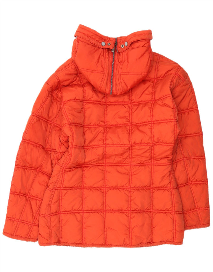 Giacca da sci oversize con cappuccio da donna VINTAGE US 2 XS nylon rosso