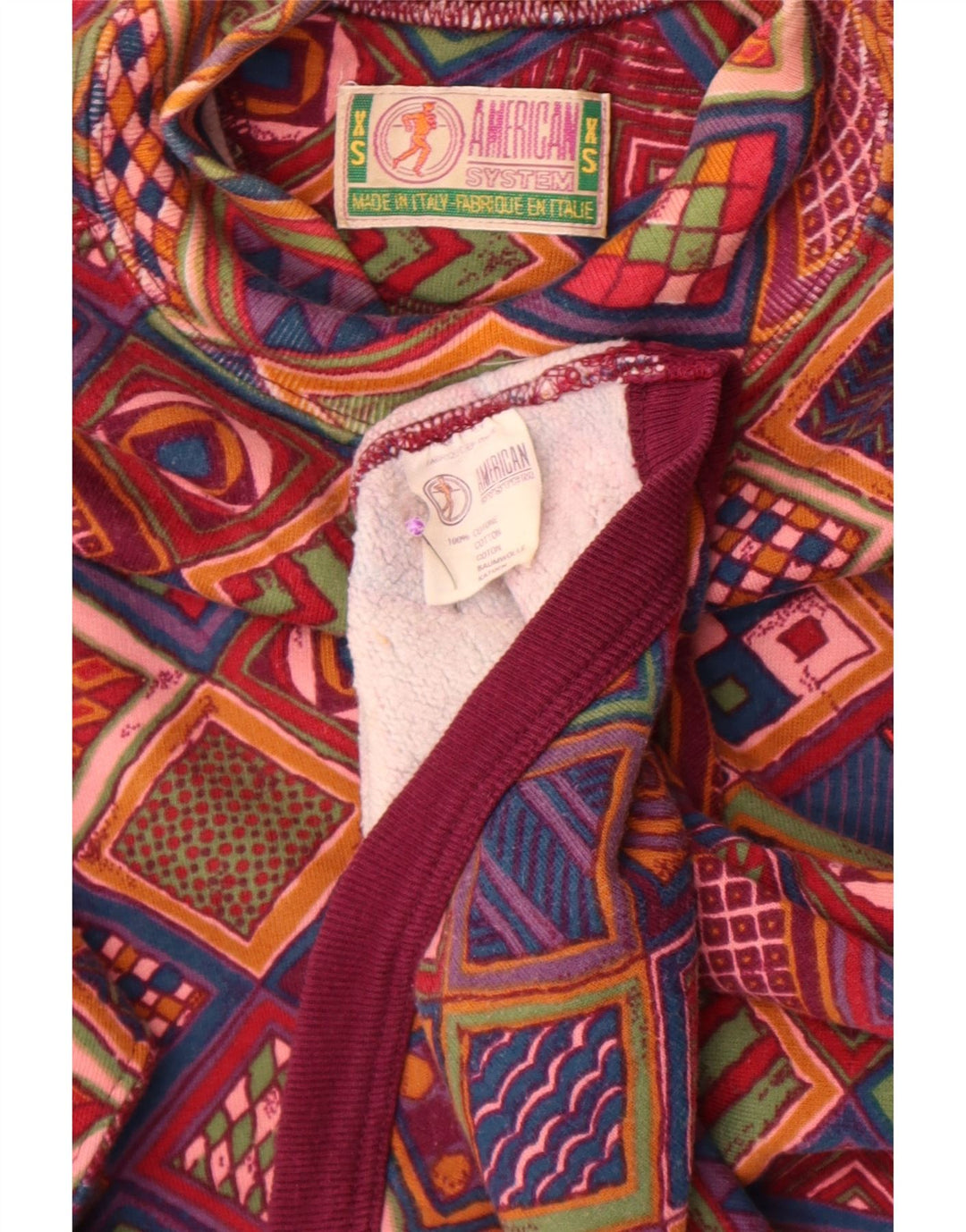Felpa da donna American System Felpa Jumper UK 6 XS Patchwork multicolore