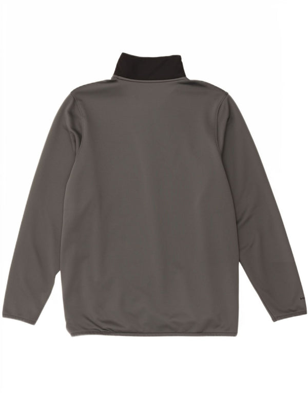 Felpa da uomo Under Armour con collo con zip, maglione piccolo grigio a blocchi di colore sportivo