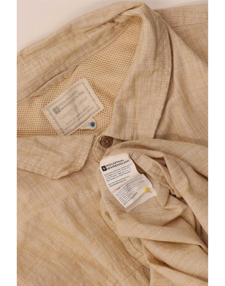 Camicia a maniche corte da uomo Mountain Warehouse 2XL Poliestere beige