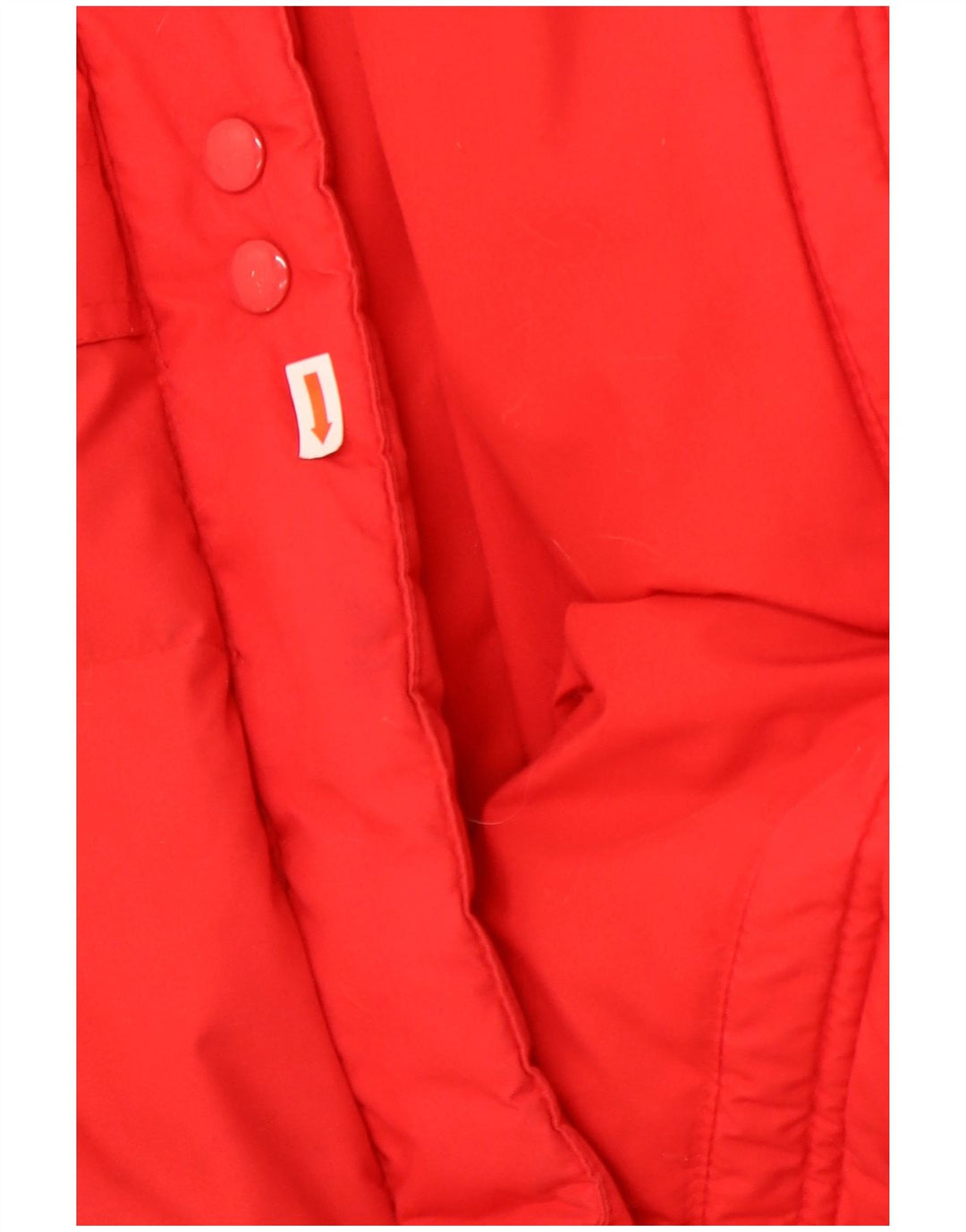 Cappotto imbottito oversize da donna vintage EU 36/38 piccolo poliestere rosso