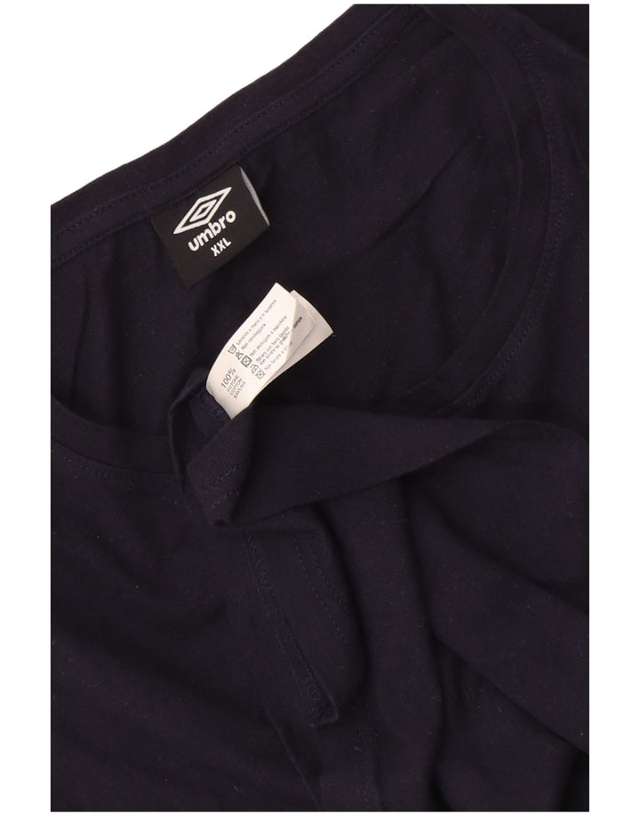 T-shirt da uomo Umbro Top 2XL in cotone blu navy