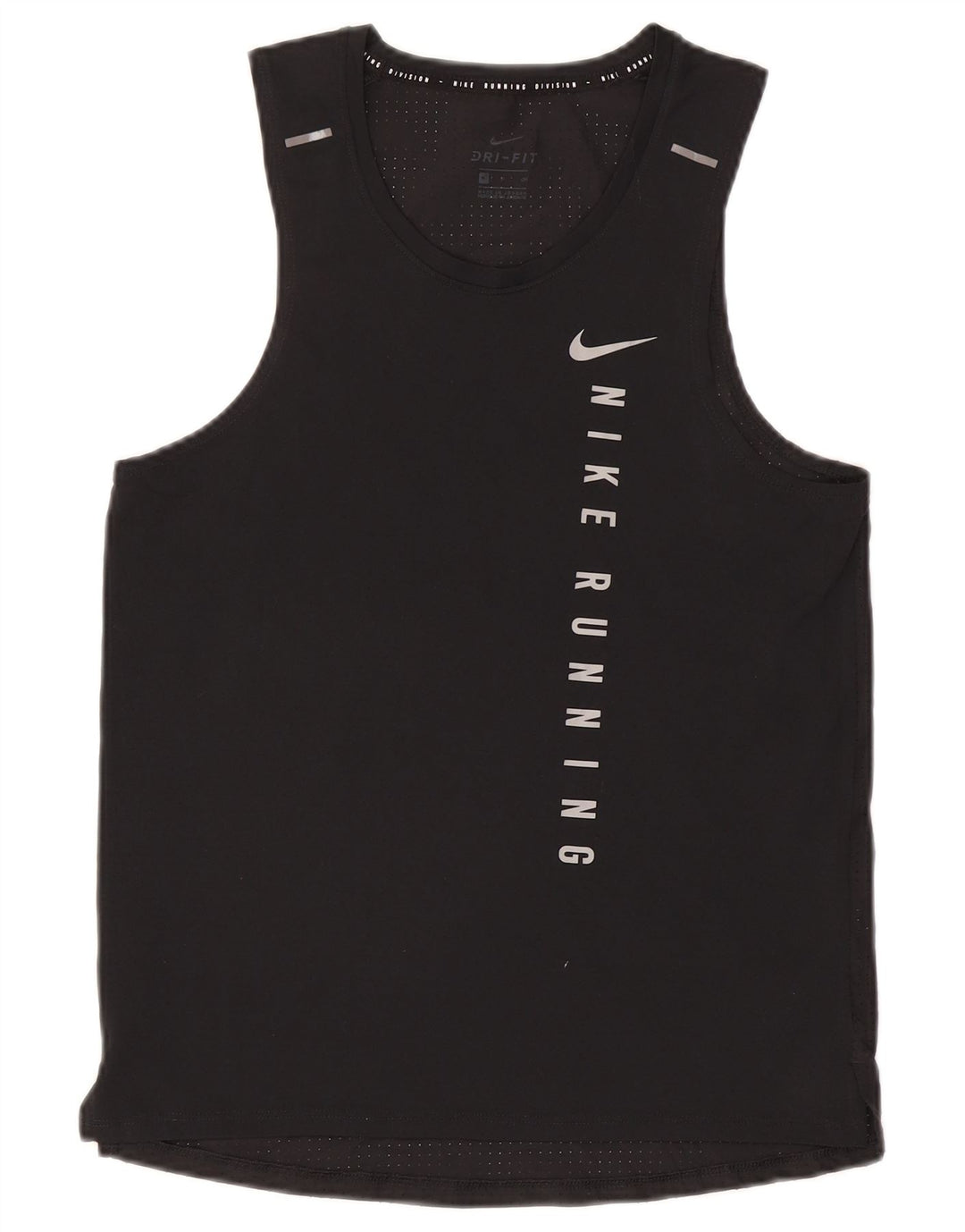 Canotta grafica Nike Dri Fit da uomo, piccola, in poliestere nero