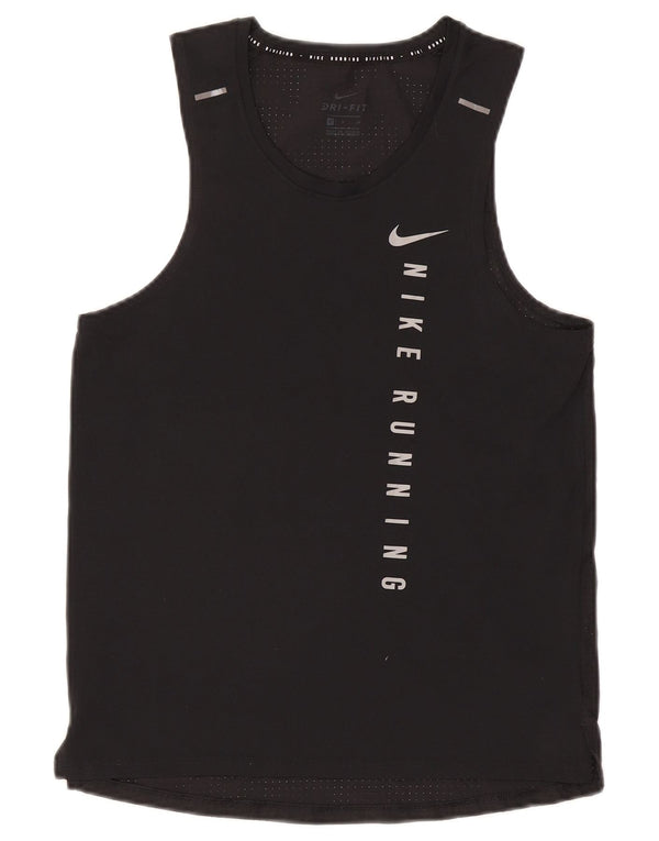 Nike Mens Dri Fit Graphic Vest Top Small Black Polyester