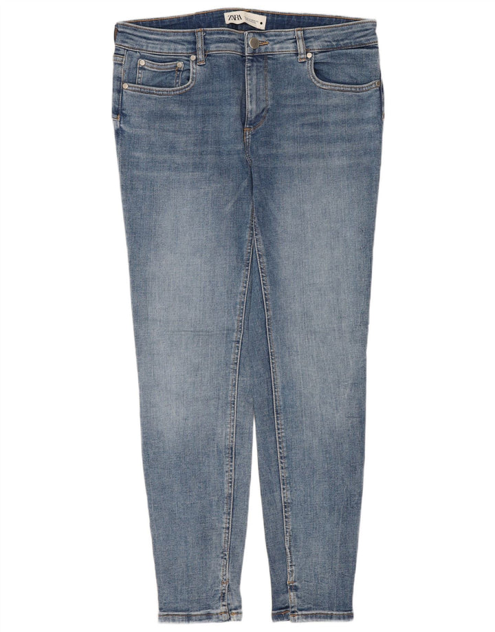 Jeans slim da donna ZARA EU 42 Large W32 L28 Blu