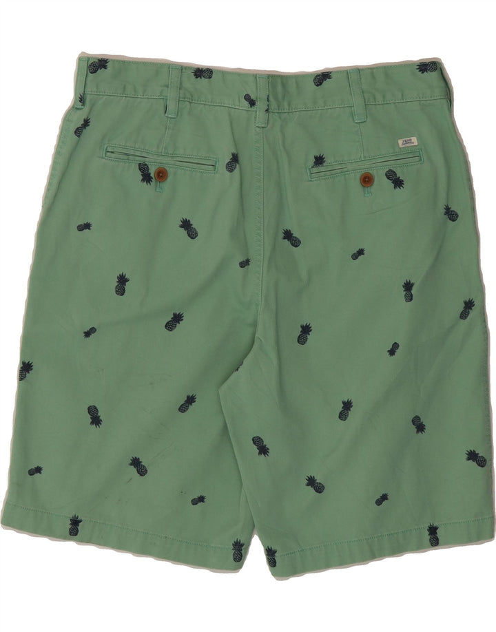 IZOD Mens Abstract Pattern Chino Shorts W36 Large Green Cotton Vintage Izod and Second-Hand Izod from Messina Hembry 