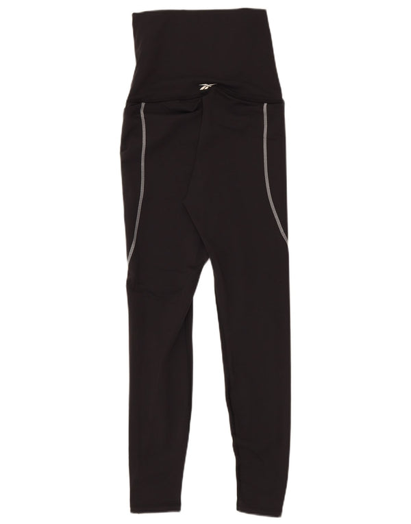 Leggings Reebok Speedwick da donna a vita alta UK 8/10 Small Nero Poliammide