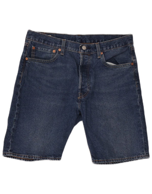 Pantaloncini di jeans Levi's 501 da uomo W32 in cotone blu medio