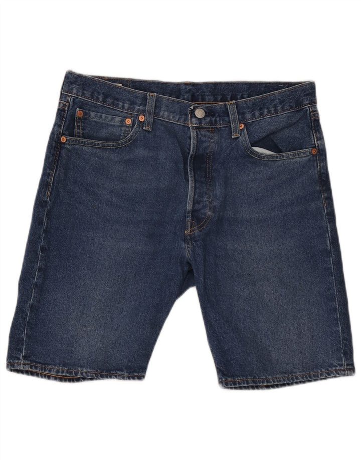 Pantaloncini di jeans Levi's 501 da uomo W32 in cotone blu medio