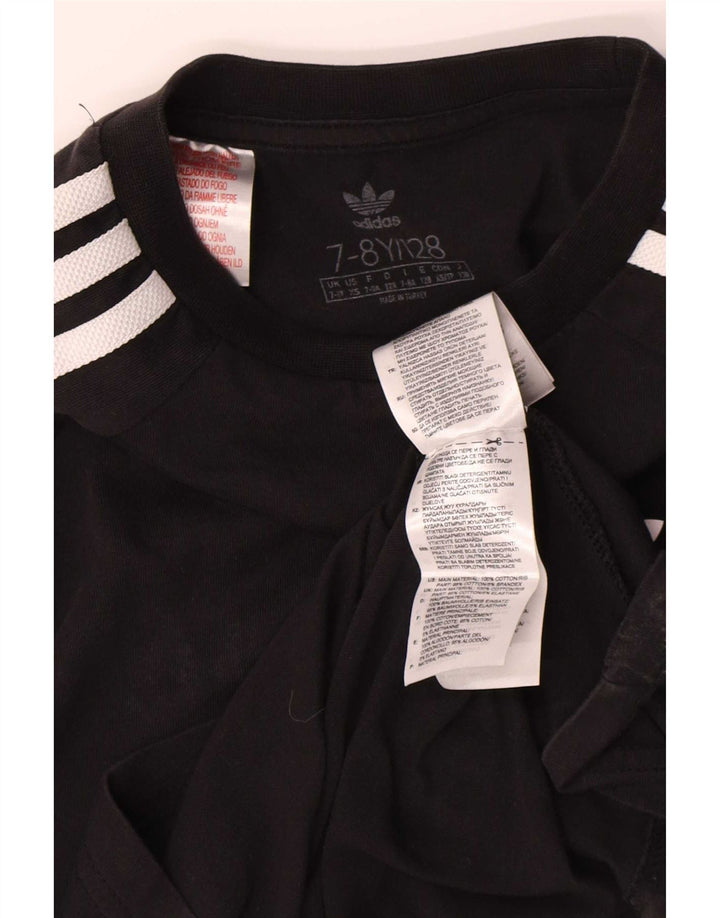 Top Adidas da bambino a manica lunga 7-8 anni in cotone nero