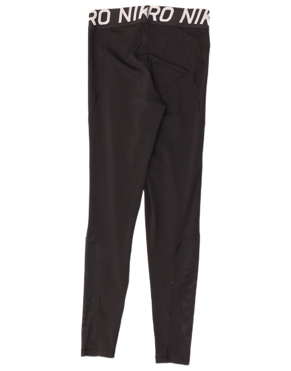Leggings grafici Nike Dri Fit da donna UK 14 medio nero